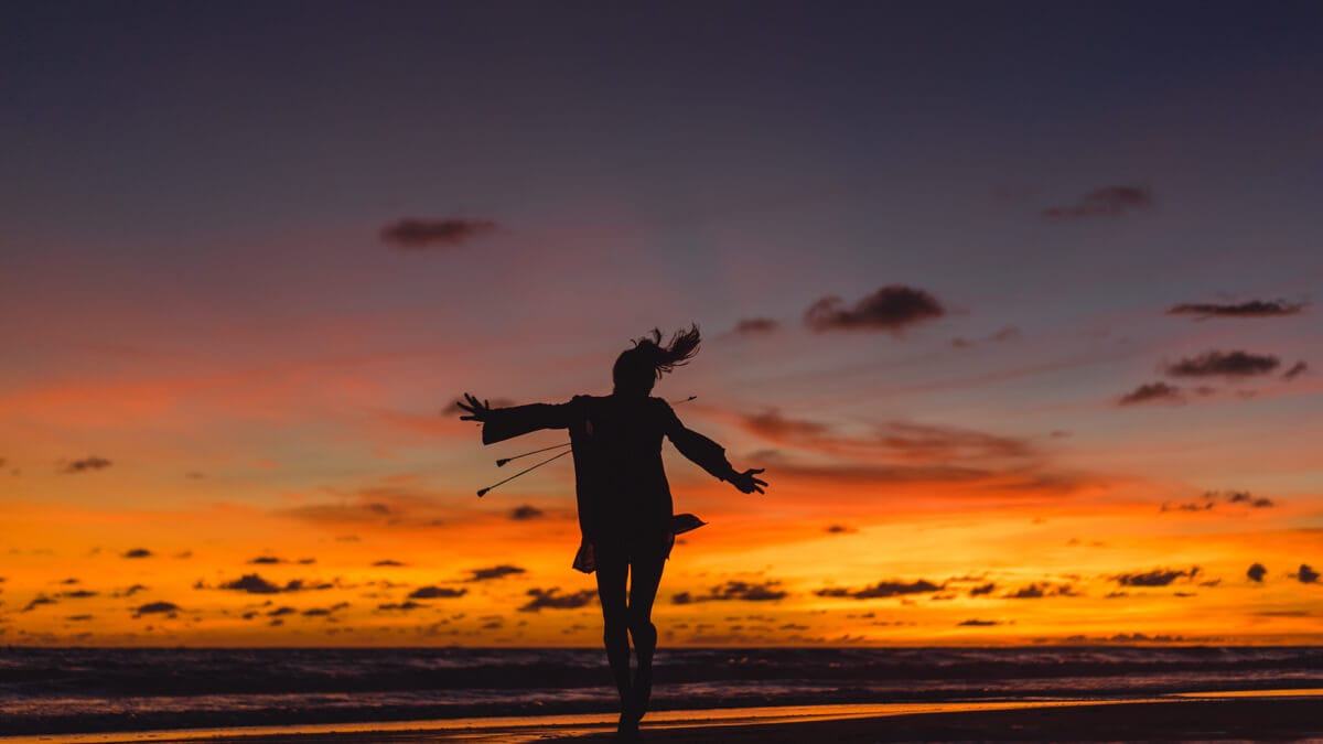 Happiness is sunset on North Beach