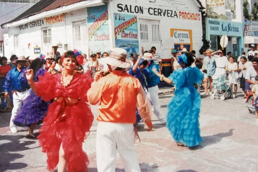 Isla Mujeres Carnaval dancing on the streets 1970s